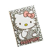 Capa De Passaporte Em Couro PU Rosa Hello Kitty, Porta-Cartões Sanrio, Bolsa De Identidade Para