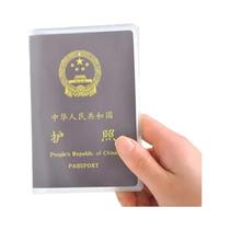 Capa De Passaporte Transparente Impermeável Unissex Em PVC Com Clipe Protetor Para Documentos
