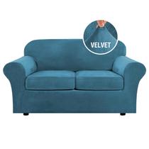 Capa de pelúcia H.VERSAILTEX Real Velvet para sofá de 2 almofadas