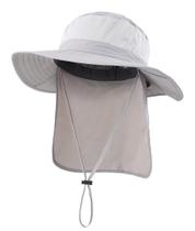 Capa de pescoço Sun Hat Home Prefer Summer, boné de pesca cinza claro Capa de pescoço Sun Hat Home Prefer Summer, boné de pesca cinza claro