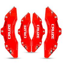 Capa de pinça de freio Cruze Vermelho c/ logo branco kit c/ 4 unid