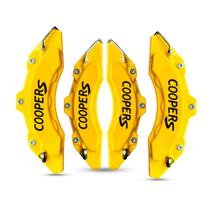 Capa de Pinça de Freio Tuning Coopers amarelo kit c/ 4 unid + cola