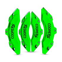 Capa de Pinça de Freio Tuning Coopers verde kit c/ 4 unid + cola