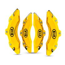 Capa de Pinça de Freio Tuning KIA amarelo kit c/ 4 unid + cola - Fun Parts
