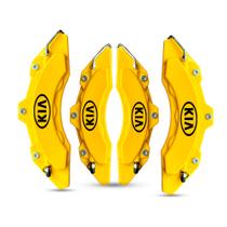 Capa de Pinça de Freio Tuning KIA amarelo kit c/ 4 unid + cola