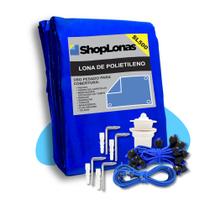 Capa de Piscina 15 em 1 Segurança 7x4 Proteção SL500 Azul