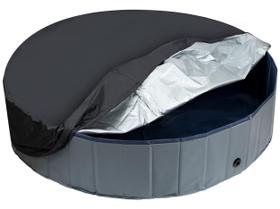 Capa de piscina Niubya redonda dobrável impermeável 203x30cm
