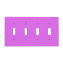 Capa de placa de parede para interruptor de luz toggle quádruplo de 4 módulos, lavanda Capa de placa de parede para interruptor de luz toggle quádruplo de 4 módulos, lavanda