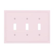 Capa de placa de parede para interruptor triplo toggle rosa
