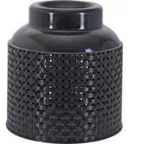 Capa De Plástico Para Botijão De Gás 13kg Rattan Preto Premium Niquelart