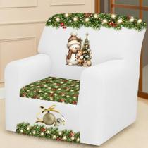 Capa de Poltrona 1 Lugar Natal Estampada Exclusiva Ajuste Coladinho Beleza e Proteção