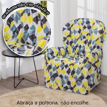 Capa de Poltrona do Papai 1 lugar Malha Gel Elasticada Estampada