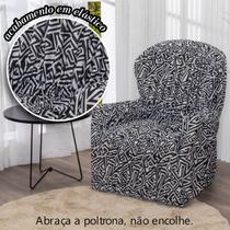 Capa de Poltrona do Papai 1 lugar Malha Gel Elasticada Estampada