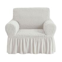 Capa de poltrona NICEEC Ivory High Stretch com saia