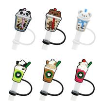 Capa de pontas de canudo de silicone, 6 peças, reutilizável para palha de 7-8 mm Capa de pontas de canudo de silicone, 6 peças, reutilizável para palha de 7-8 mm