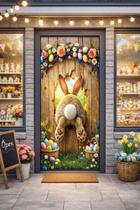 Capa De Porta Decorativa Páscoa Personalizada Malha Ajustável Elástica 01 Peça