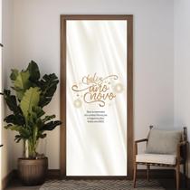 Capa de Porta Decorativa Tema Ano Novo Brilhante Estampa Sublimada Festa Fim de Ano Elegante Capa de Porta Decorativa Tema Ano Novo Brilhante Estampa Sublimada Festa Fim de Ano Elegante