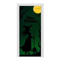 Capa de Porta Decorativa Tema Halloween 0,85x2,10m com Elástico Acabamento a Laser