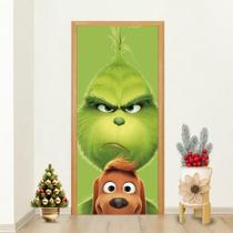 Capa De Porta Natalina Verde Com Cachorro Decoração Divertida Natal Criativo Para Sala Ou Entrada Capa De Porta Natalina Verde Com Cachorro Decoração Divertida Natal Criativo Para Sala Ou Entrada
