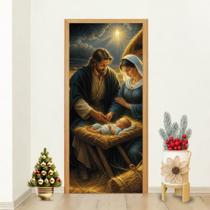 Capa De Porta Veste Facil Decoração Religiosa Tema Santos Jesus Maria Luz Espiritual