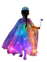Capa de princesa LED Light Up Cloak Halloween Dress Up Girls Capa de princesa LED Light Up Cloak Halloween Dress Up Girls
