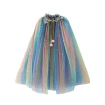 Capa de Princesa para Meninas - Fantasia Infantil com Lantejoulas para Carnaval e Festa Capa de Princesa para Meninas - Fantasia Infantil com Lantejoulas para Carnaval e Festa