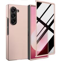 Capa de privacidade KEKBOXQ Galaxy Z Fold 6 rosa à prova de choque