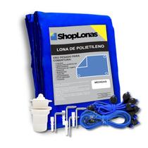 Capa De Proteção 310 Micras Para Piscina - 6,5x3,5m + Kit Instalação