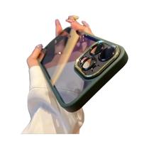Capa De Proteção De Lente De Câmera Luxuosa Para iPhone, Capa Dura Transparente À Prova De Choque