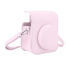Capa de proteção para câmera GOWENIC Instax Mini 12 PU em couro rosa Capa de proteção para câmera GOWENIC Instax Mini 12 PU em couro rosa