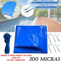 Capa de Proteção para Piscina com Kit Instalação 3x3 m