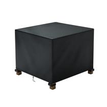 Capa de pufe de pátio DUDSOEHO impermeável 72x72x43cm preta