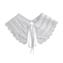Capa de renda feminina, gola falsa, gola removível, gola de blusa