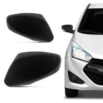 Capa de Retrovisor Hyundai HB20 Hatch Sedan 2012 a 2018 Preto com Seta Encaixe Sob Medida