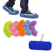 Capa de sapatos Mop Slippers Yueiehe, multifuncional, 5 pares Capa de sapatos Mop Slippers Yueiehe, multifuncional, 5 pares