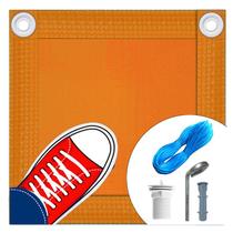 Capa de Segurança CKP550 6,5x3,5 Metros Proteção para Piscina Suporta até 300kg com Kit de Instalação Várias Tonalidades