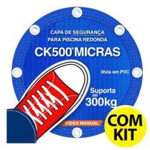 Capa de Segurança Para Piscina Redonda 2.00 Metros de Diâmetro Pvc Vinil Ck500 Micras + Kit de Instalação