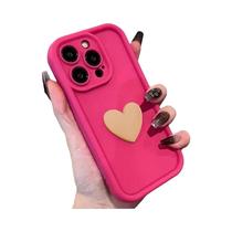 Capa de Silicone 3D com Coração - Case fofinha e protetora para iPhone