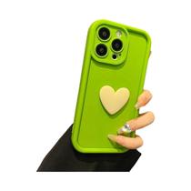 Capa De Silicone 3D Coração Fofo Para Apple iPhone 17 16 15 13 12 11 14 pro Max X XR XS - NONE