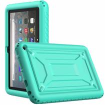 Capa de silicone adequada para crianças para o novo modelo mais recente do tablet Fire 7 (versão 2022) Capa leve à prova de choque infantil para tablet Fire 7