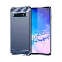 Capa de silicone antichoque para samsung galaxy s10, s10e, s10plus, fibra