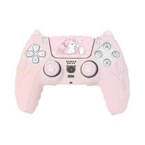Capa De Silicone Antiderrapante Para Controle De PS5 Com Adesivo E Grips Para Analógicos - Conjunto