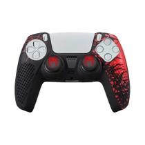 Capa De Silicone Antiderrapante Para Controle PS5 Com Grips Para Analógicos E Adesivo Para Touchpad