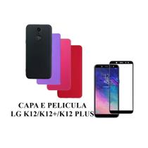 Capa De Silicone Aveludado Colorida E Pelicula 3D 9D Compativel K12 K12+ Plus Proteção Celular Capinha Case