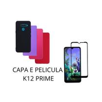 Capa De Silicone Aveludado Colorida E Pelicula 3D 9D Compativel K12 Prime Proteção Celular Capinha Case - MK3 PARTS