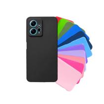 Capa De Silicone Aveludado Colorida E Pelicula 3D 9D Compativel Note 12 4G Proteção Celular Capinha Case