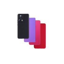 Capa De Silicone Aveludado Colorida e Transparente Compativel Mi 13 lite Proteção Celular Capinha Case