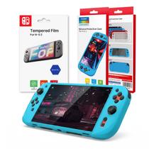 Capa de Silicone Case Antiderrapante Película de Vidro Temperado 9H para Switch 2 Capa de Silicone Case Antiderrapante Película de Vidro Temperado 9H para Switch 2