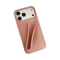 Capa De Silicone Cinza Para iPhone 17 16 12 13 14 15 11 pro Max plus Com Suporte Para Brilho Labial