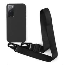 Capa de Silicone com Cordão para Samsung S24 Ultra, S23 FE, S22, S10, S9, S8 Plus e Note 20 Ultra